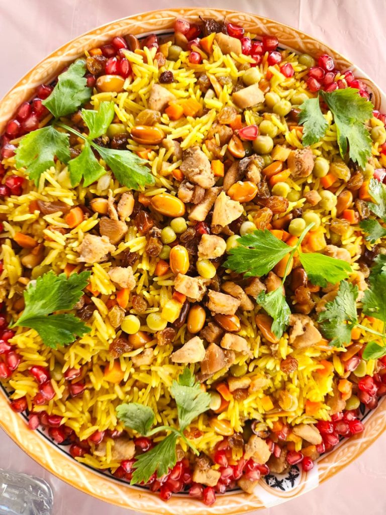 Kabsa (Spiced rice with meat and nuts)